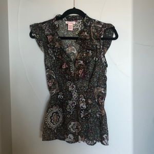 Sheer floral top